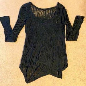 Express asymmetric tunic sweater